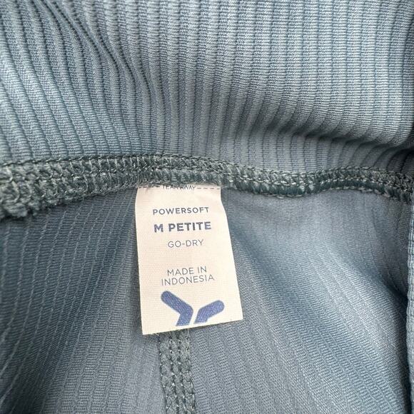 Old Navy High Waisted PowerSoft Rib-Knit Split Flare Leggings Ocean Flare MP - Picture 6 of 10